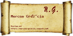 Mercse Grácia névjegykártya